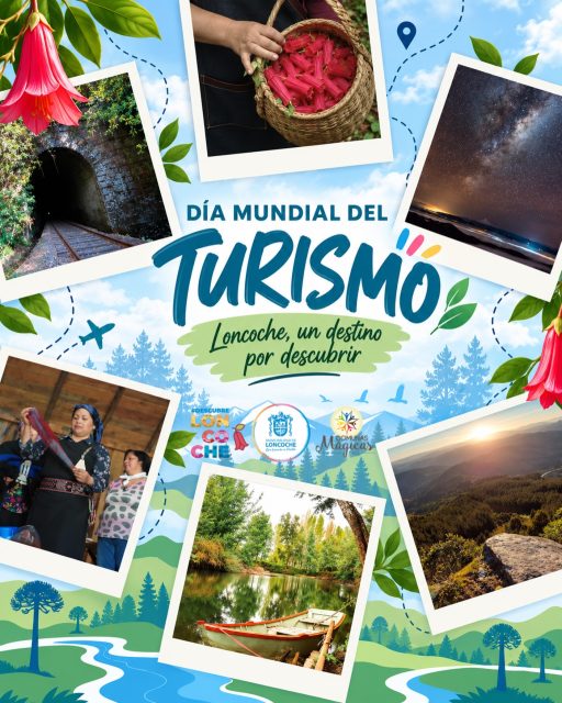 🌿 Día Mundial del Turismo | Descubre Loncoche
En este Día Mundial del Turismo, queremos invitarte a descubrir Loncoche, un territorio donde la naturaleza, la cultura y nuestras tradiciones se encuentran para crear experiencias que vale la pena vivir.
Loncoche es mucho más que un lugar de paso: es la puerta de entrada sur a la Araucanía Lacustre, un destino que sorprende con sus paisajes, ríos,bosques, senderos y cielos que invitan a detenerse y contemplar.
Aquí también vive nuestra identidad: la cultura Mapuche, las tradiciones ancestrales, la artesanía local, la gastronomía, los emprendimientos, el patrimonio y los encuentros que mantienen viva nuestra historia. ❤️
Desde la tranquilidad de nuestros paisajes hasta cada experiencia que ofrecen quienes hacen de Loncoche un destino especial, te invitamos a recorrer, conocer, disfrutar y dejarte sorprender.
Loncoche, un destino por descubrir.
🌿 Naturaleza que inspira
🏔️ Aventura por descubrir
🌌 Cielos que enamoran
🏛️ Patrimonio que sorprende
❤️ Tradiciones que viven
🤝 Cultura que conecta